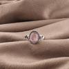 Lila Katzenauge 925 Sterlingsilberring, Handgefertigter Silberschmuck, Wunderschöner Katzenaugen-Edelsteinring Schmuck zum Geschenk