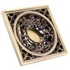 Antique Brass 10cm Shower Floor Drain Bathroom Waste Drain Strainer Cover Grate(#3)