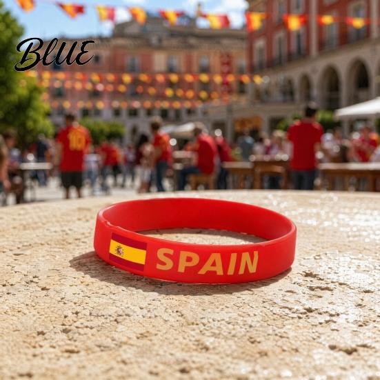 Comfortable Soccer Bracelet Silicone Bracelet National Flags Adjustable Wristbands