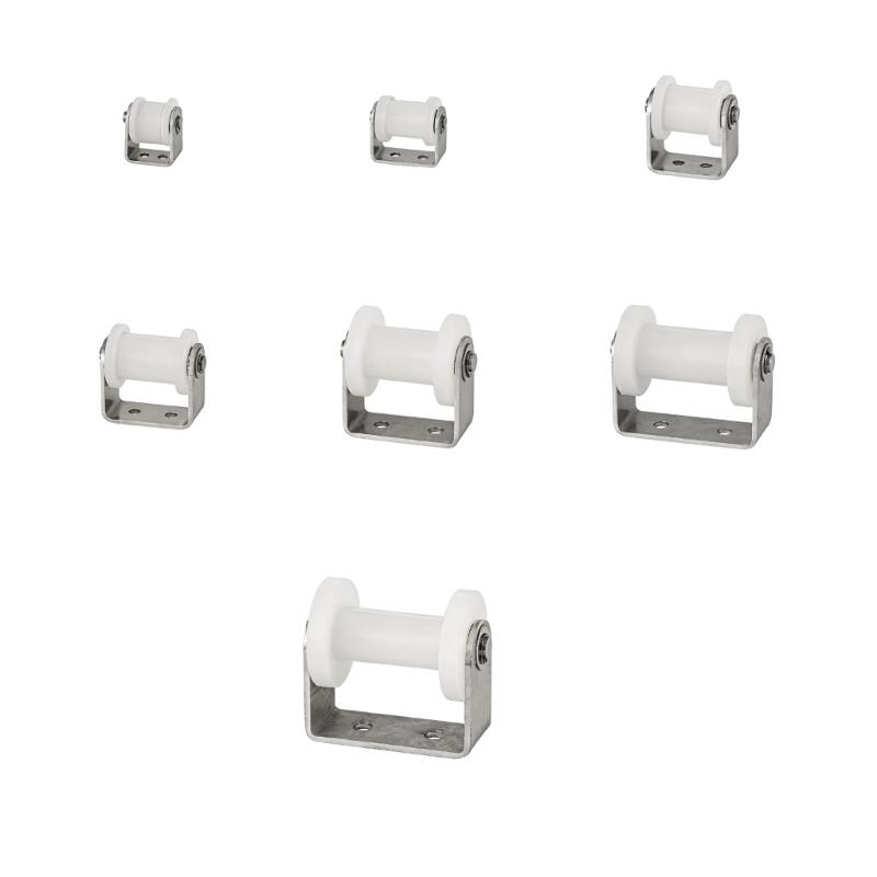 Doppellager Führungsrad Ersatz Richtungsspurrad mit Metallhalterungen Nylon Riemenscheibe Lager