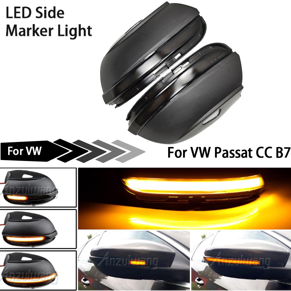 Car LED Dynamic Turn Signal Light For Volkswagen VW Passat B7 CC Scirocco EOS Beetle Side Wing Mirror Flasher Indicator Blinker