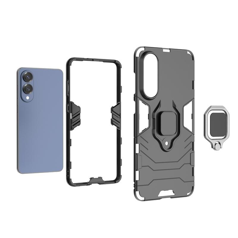 Für Samsung S25 Edge Hülle Abdeckung Für Samsung S25 Edge Capas PC Stoßfest Magnetischer Ringhalter Für Fundas Samsung Galaxy S25 Edge