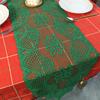 Christmas Table Flag Lace Warp Knitted Doily Festive Party Table Coffee Table Decoration Table Mat Table Flag
