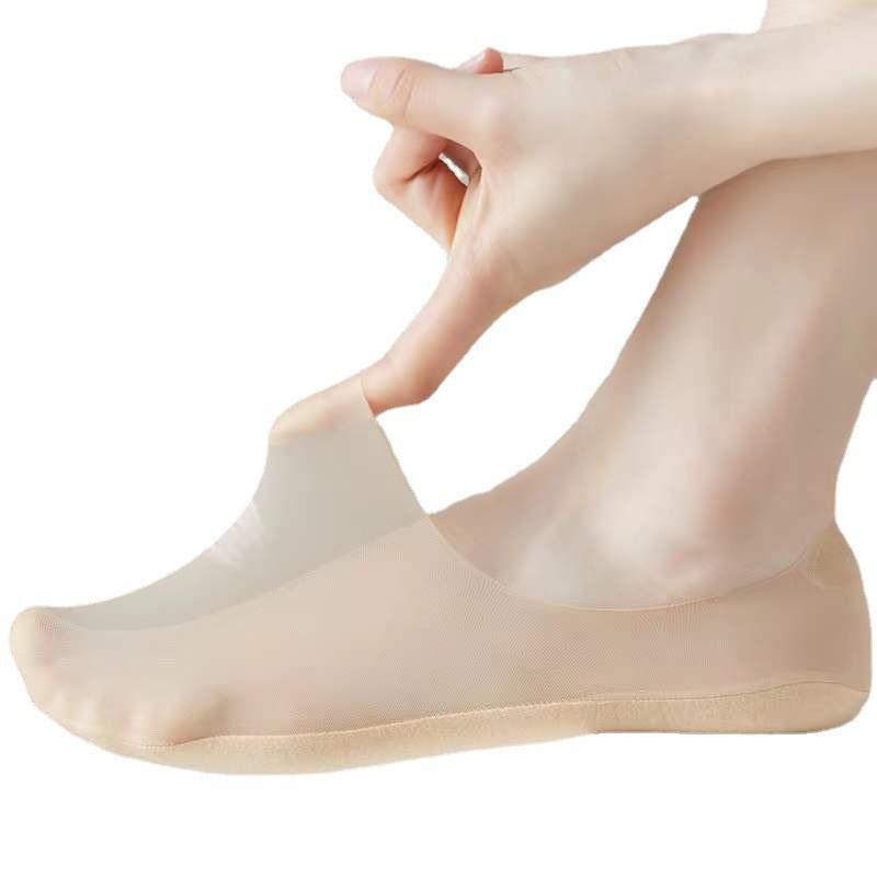 Thin Mesh Non-Slip Women's Low-Cut Invisible Socks, Breathable and Versatile Boat Style