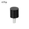uxcell M5 Thread Rubber Mount Vibration Isolator Studded Cylindrical Shock Absorber 15x15mm 4pcs