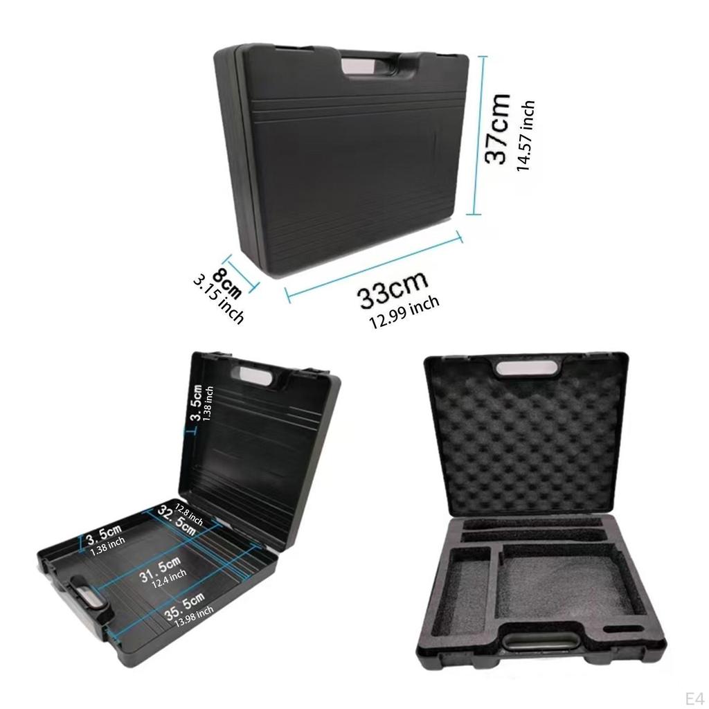 Carry Case Instrument Box with Sponge Lining Impact Resistant Shockproof Mic Storage for