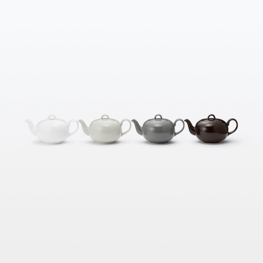 MUJI Everyday Teapot, White, 700mL, with Strainer, 83444211