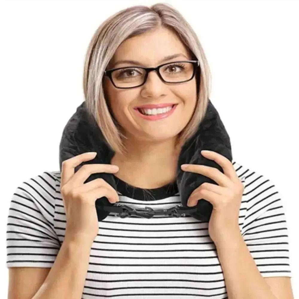 Space-saving Fillable Neck Pillow Adjustable Straps Stuffable Pillowcase  Airplane Travel