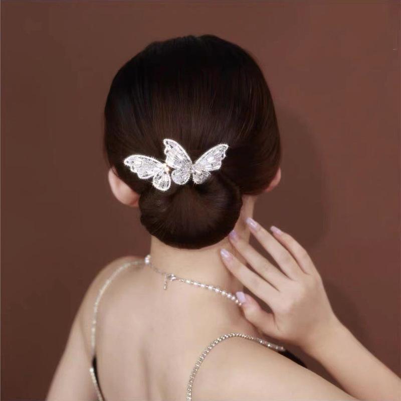Ins Style Elegant Lazy Hair Curler Fshion Flower Fashion Flower Roller Hair Curler Lazy Hairpin Butterfly Hair Clips For Girls