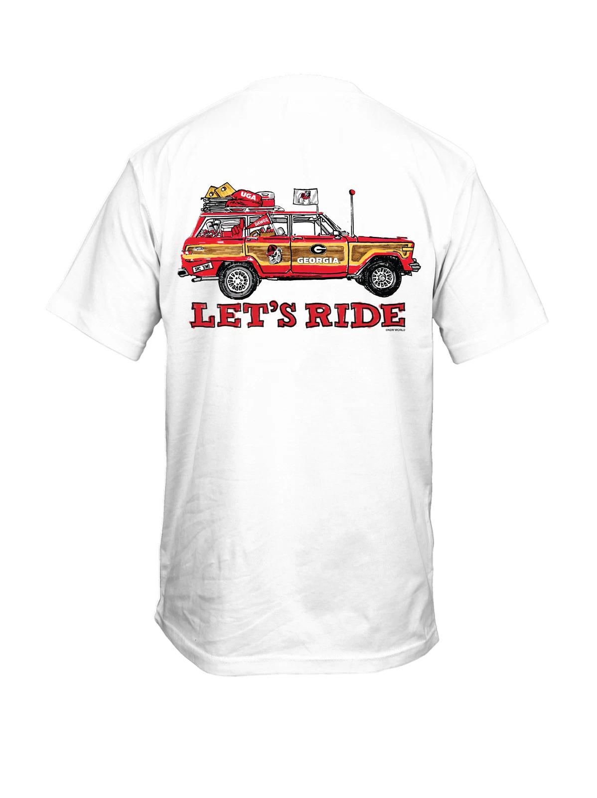 

New World Graphics UGA Lets Ride Short Sleeve T-Shirt Graphic Tee 2XL
