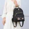 Women's Embroidered Flower Backpack Outdoor Travel Backpack Schoolbag