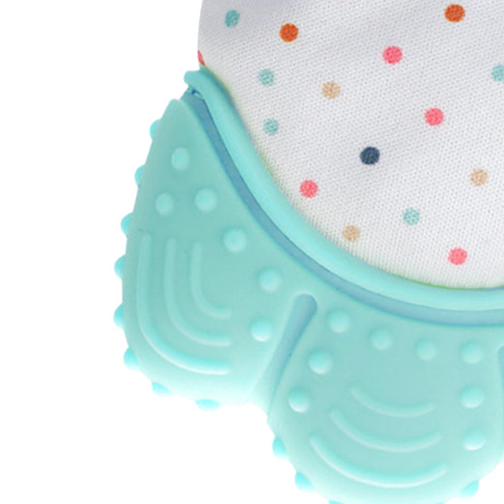 Baby Teething Gloves Safe Silicone Prevent Scratches Stimulating Teether Glove Sound Toy for