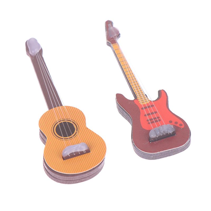 1:12 Dollhouse Miniature Music Electric Guitar Kids Toys Decor Doll house Musical Instrument Model Doll Accessories