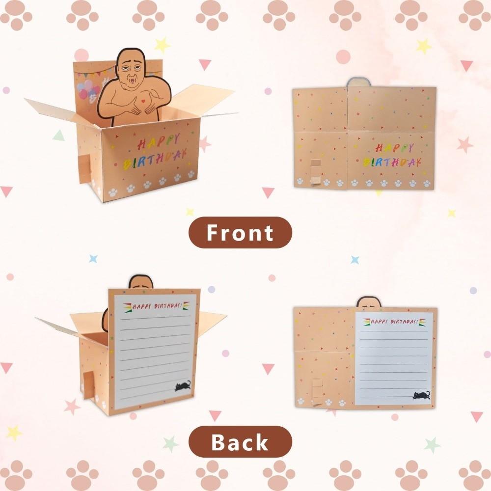Humorous Character Hilarious Pop-Up Card Funny Invitation Card Whimsical Card Birthday Party