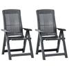 Day and Night - Day and Night Reclining Garden Chairs 2 Units Anthracite Gray Plastic
