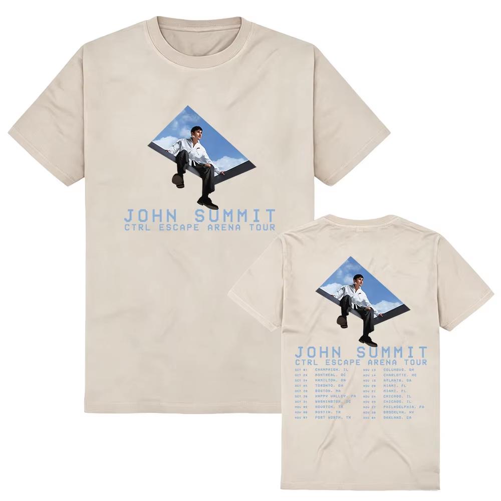 CTRL ESCAPE Tour 2026 Tee Singer JOHN SUMMIT Graphic T-shirt Unisex Streetwear Summer Cotton Soft Trendy Tshirt