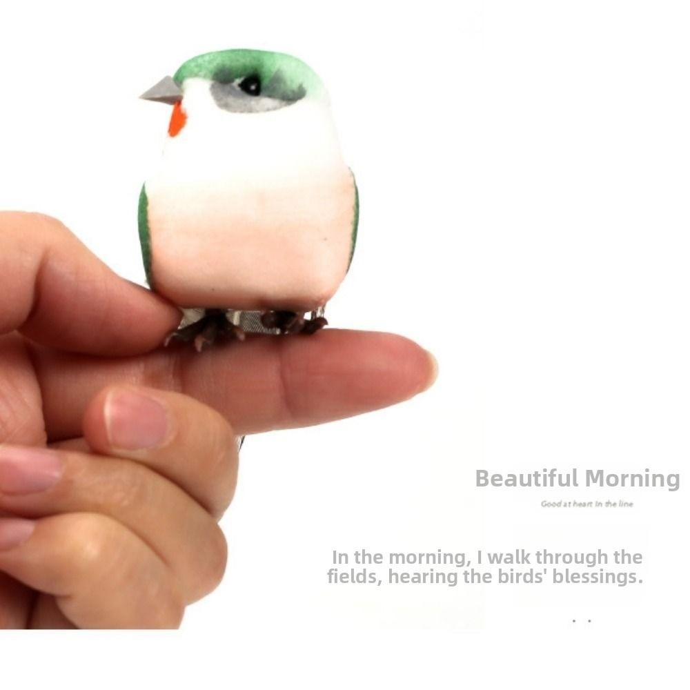 6 Stück Bastelzubehör Künstliche Vögel Gemischte Farbe Künstliches Vogelmodell Gartendekoration