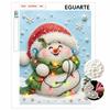 DIY Frameless Pearl Painting Kit Christmas Snowman Cozy Home Decor 3D Shiny Bead Art Canvas Relaxing Craft Gift for Adults