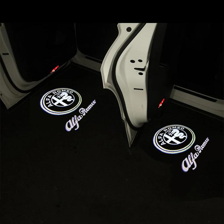 

2026 Hot Alfa Romeo 2pcs For Alfa Romeo 159 LED Car Door Welcome Light Projector Logo for Alfa Romeo 159 Mito Stelvio Brera Spid