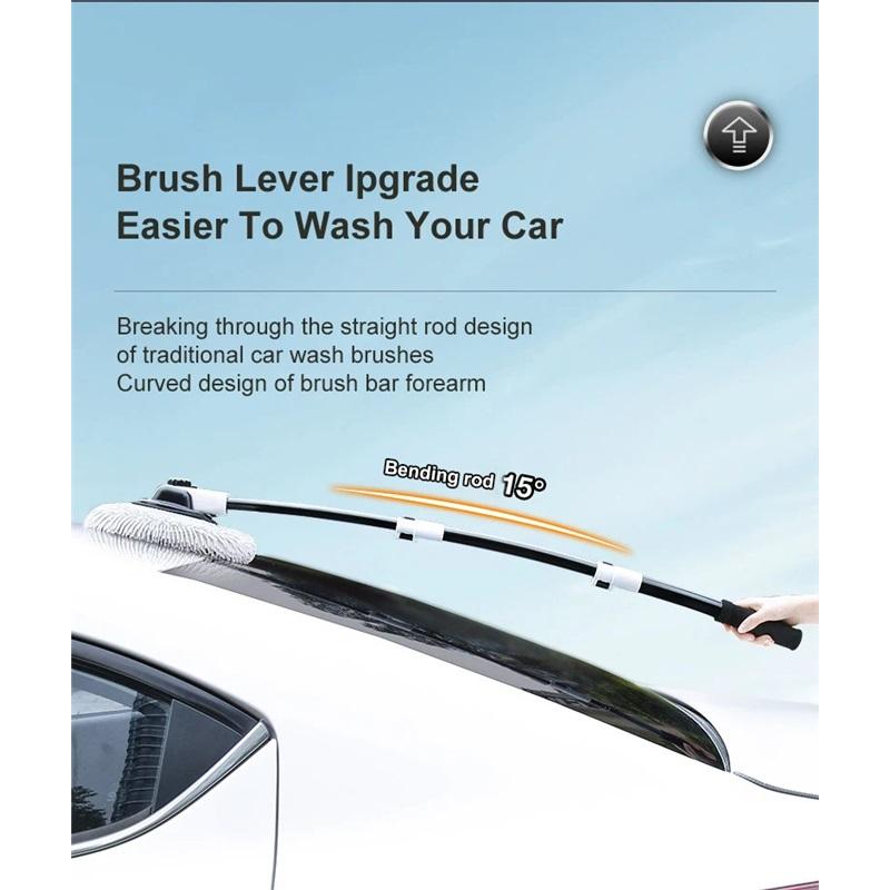 Autowaschbürste, Auto-Reinigungsbürste, Teleskop-Mopp mit langem Griff, weiches Haar, Chenille-Besen, universelle Fensterwäsche, Autozubehör