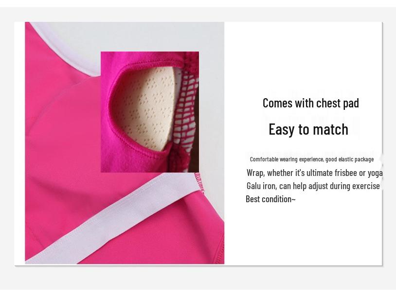 Quick-Dry Girls' Summer Yoga Vest with Chest Pads - High-Elastic and Skin-Friendly Fitness Top