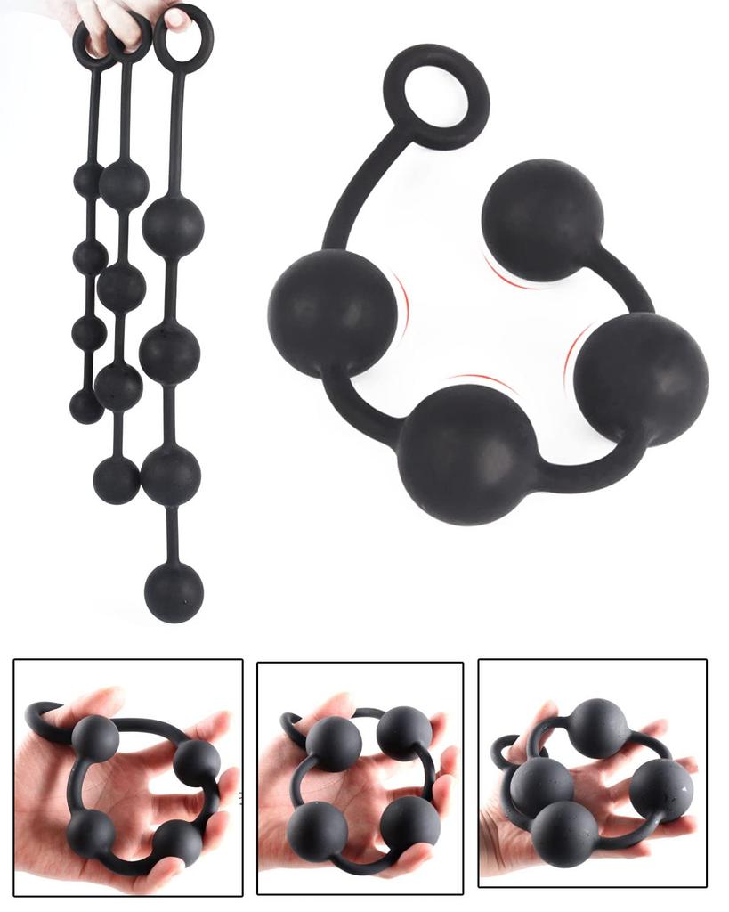 Anal Beads Anal Plug Big Anal Pearl Long Dildo 40mm Ball Anal Expansion Silicone Anal Dildo Anal Plug Anal Ball Anal Plug 4 Bead Shape Anal Blag For
