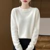 Women Sweater 100% Wool TIDENOVEL O-neck Knit Pullover Thick Winter Jumpers Female Knit Tops