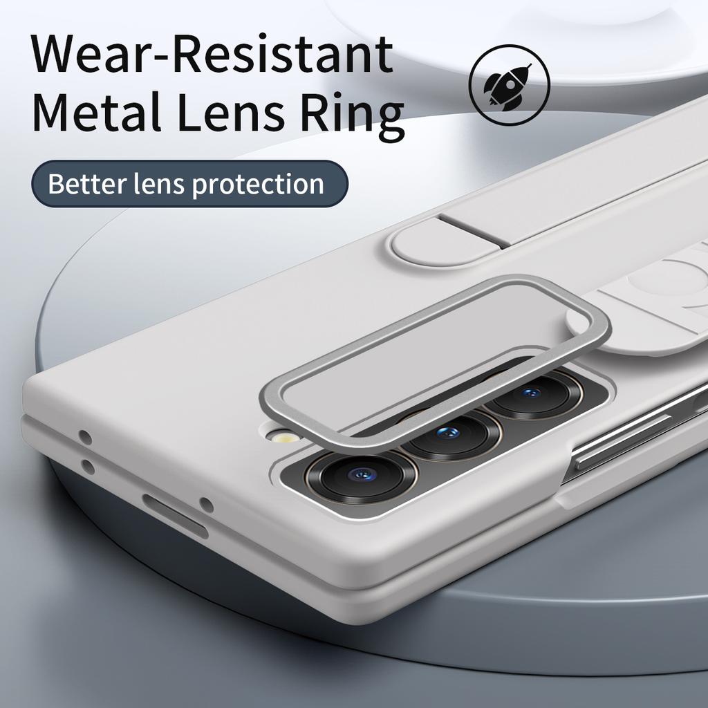 Kickstand Wristband Phone Case for Samsung Galaxy Z Fold Special/Z Fold 6 Slim/W25 PC Silicone Mobile Cover