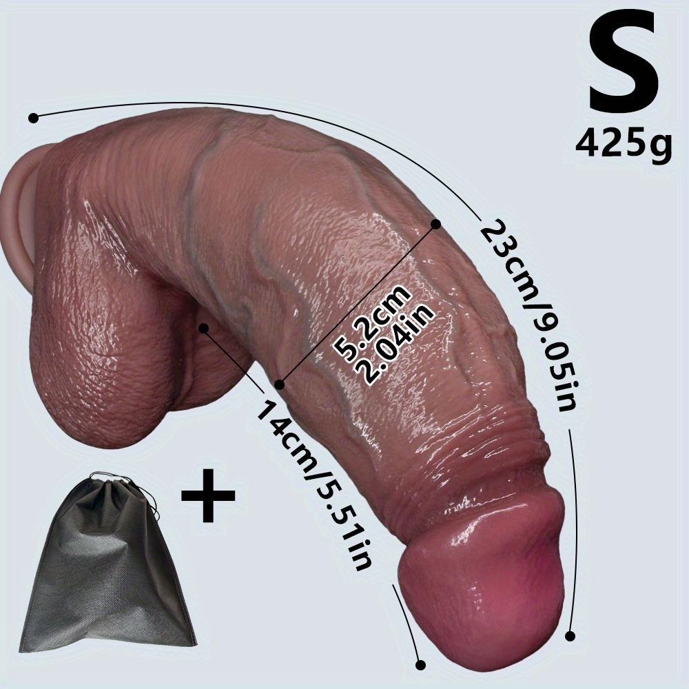 10.6 Inch Extra Large Thick Silicone Dildo with Suction Cup – Hands-Free Adult Toy for Women & Couples, Includes Privacy Storage Bag