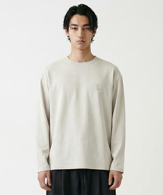 ADHOC Men'S Punto Basic Dog Round Long Sleeve Tee (Beige) (Hcrlt30)