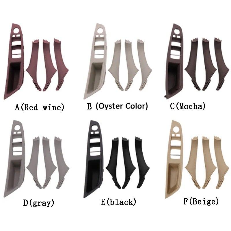 Left Hand Drive LHD For BMW 5 Series F10 F11 Gray Beige Black Car Interior Inner Door Handle Panel Pull Trim Cover