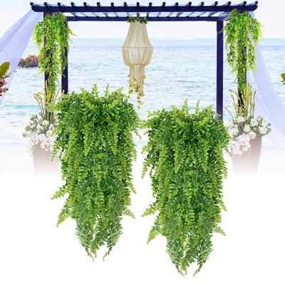 2pcs Green Fake Hanging Plant 29.92in Wall Hanging Plant Decor Artificial Greenery Kitchen