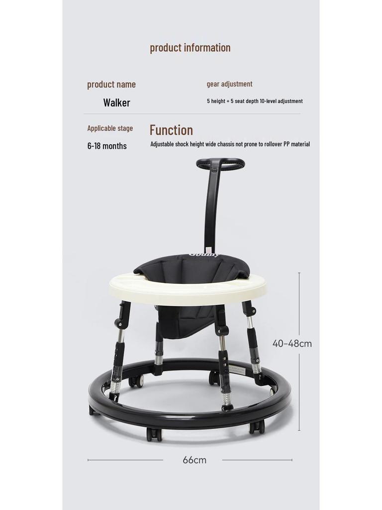 2023 Multi-Function Baby Walker Stroller: Anti-O-Leg Walking Aid for Children