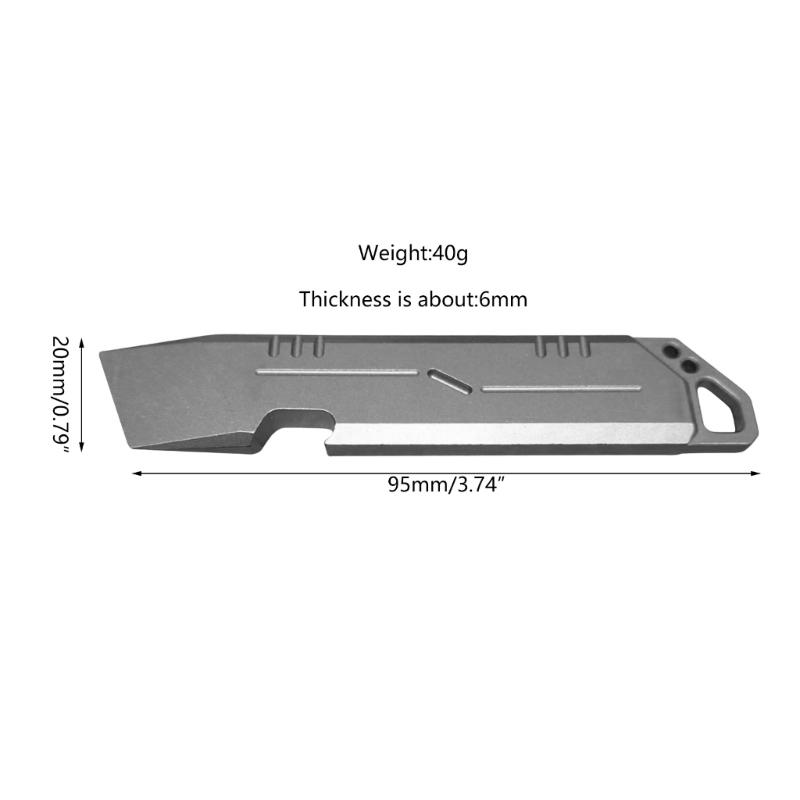 Titanium Brytjärn EDC Verktyg Multifunktionell Rivningsjärn Skruvmejsel Kapsylöppnare Multifunktionell för Utomhus Hem
