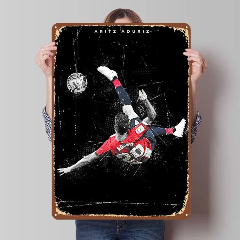 

Ариц Адурис Футболист Металлический Постер Вещи для Дизайна Комнаты Индивидуальные Металлические Жестяные Таблички для Настенного Декора Кофейный Бар 7.9x11.8In(20x30cm)