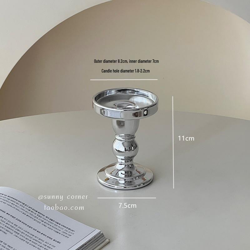 European Retro Roman Column Glass Candlestick - High-End Luxury Scented Candle Holder with Elevated Base