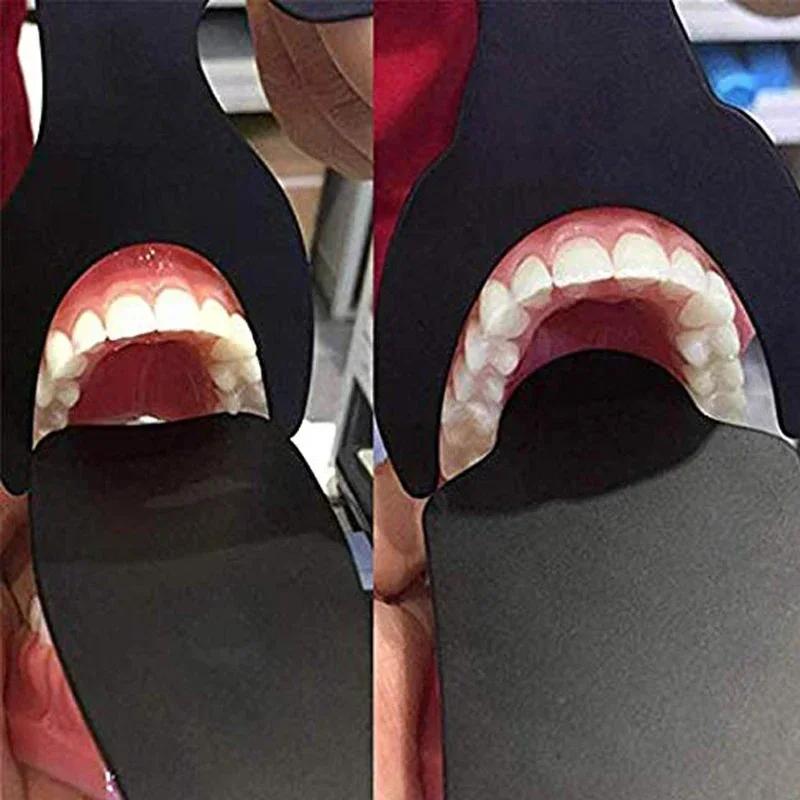 Dental Orthodontic Black Background Board Photo Image Contrast Oral Cheek Plate with Scale Mark Autoclavable Tools