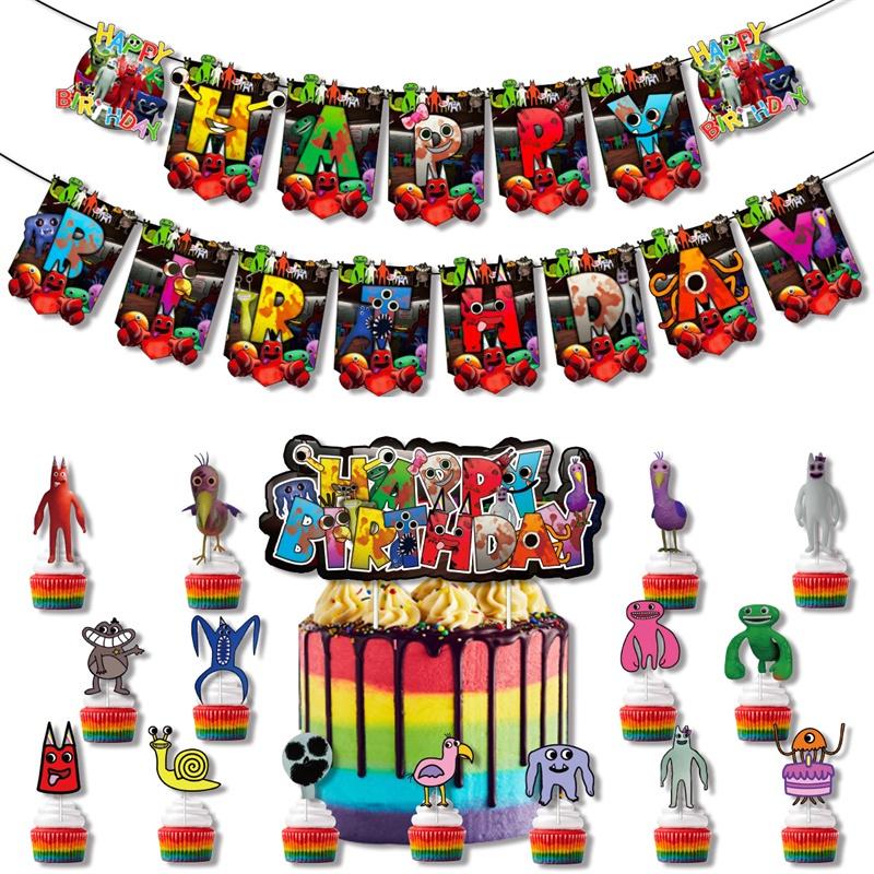 Garten Of Banban Birthday Party Decoration Set With Balloon Banner And Inserted Balloons