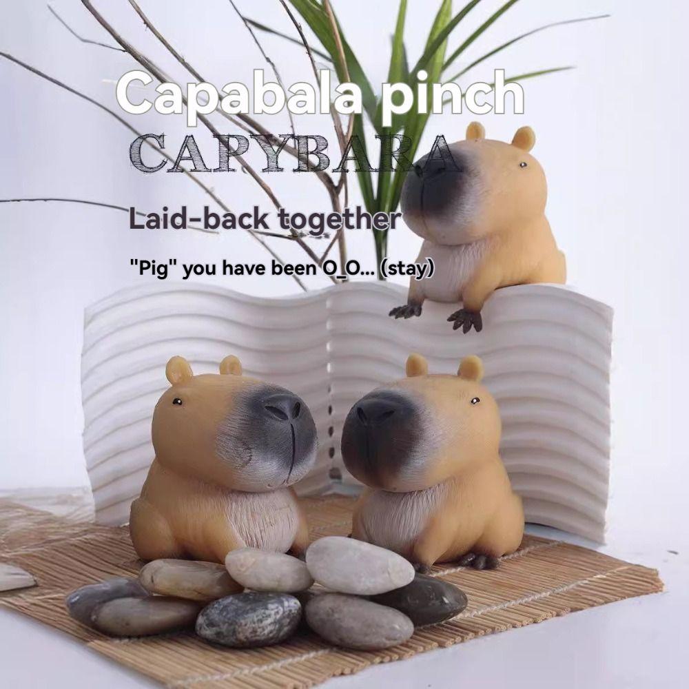 Stress-relieving Capybara Pinch Toy Decompression Fidget Toys Funny Gift Cute Squeeze Toy  Children