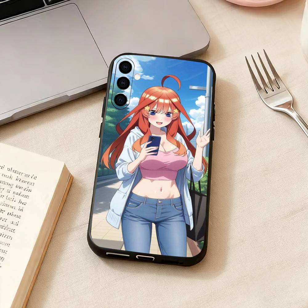 Itsuki Anime N-Nakano Phone Case Black Silicone Soft For Samsung Galaxy A73,A72,A71,A70,A53,A52,A51