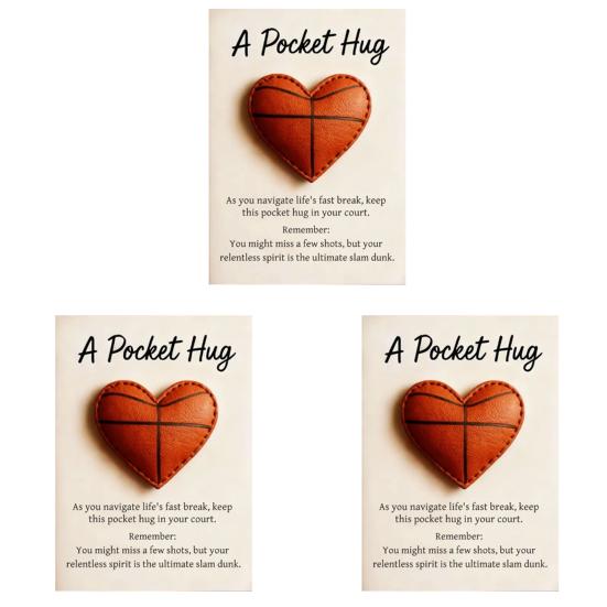 Golf Pocket Hug with Card Heart-Shaped Softball Golf Ball Pocket Hug Token Encouragement Keepsake Gift for Softball Lovers Golfers Sports Enthusiasts