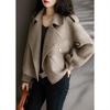 Women's Autumn and Winter Tweed Suit Small Solid Color Loose Short Jacket