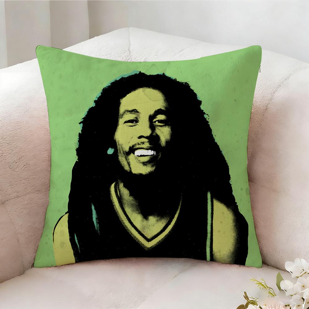 Bob M-Marley Singer Pillow Case Pillowcase, Double-sided Printed, Sofa Cushion, Bedroom Headboard Pillow