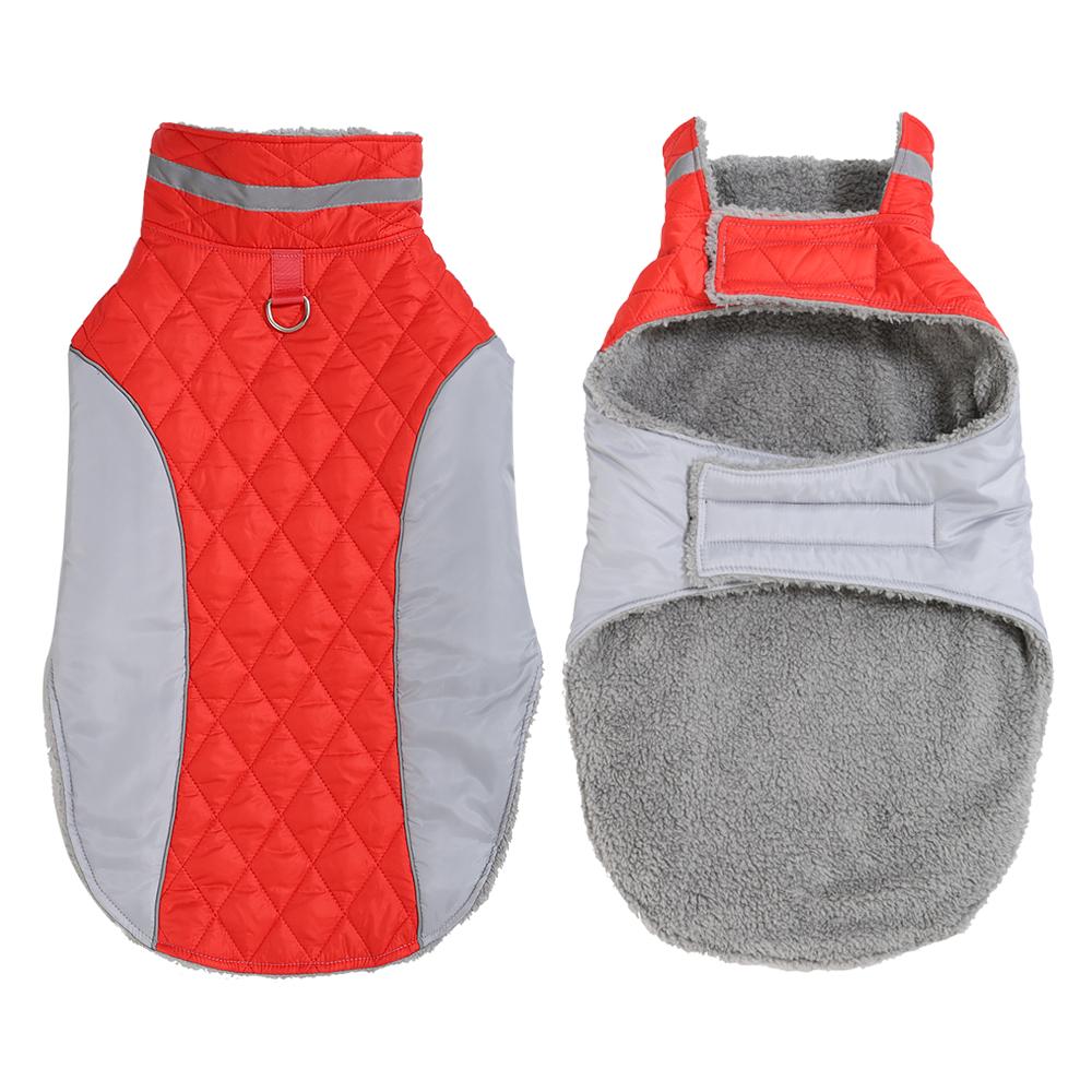 Big Dog Clothes For Winter Warm Thicken Pets Vest Coat With D-ring Outdoor Waterproof Reflectivce Jacket For Large Dogs Labrador