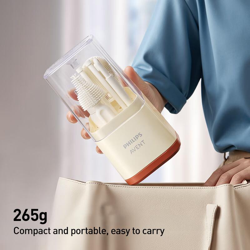 Philips Avent Bottle Cleaning Set Includes Draining Rack and Bottle Brush.