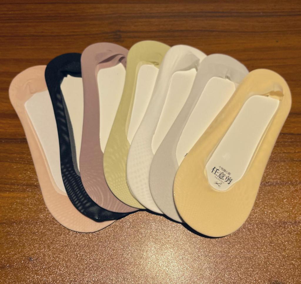 Ice Silk & Cotton Mesh Non-Slip No-Show Women's Socks