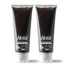 Tenstar Henna Color Treatment 250g X 2 Bottles with Coloring Cap and Point Brush for Gray Hair Made In Japan (Charcoal Brown) Dyeing,