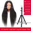 Real Hair Mannequin Head for Hairdressing, Braiding, Updos, and Makeup Practice
