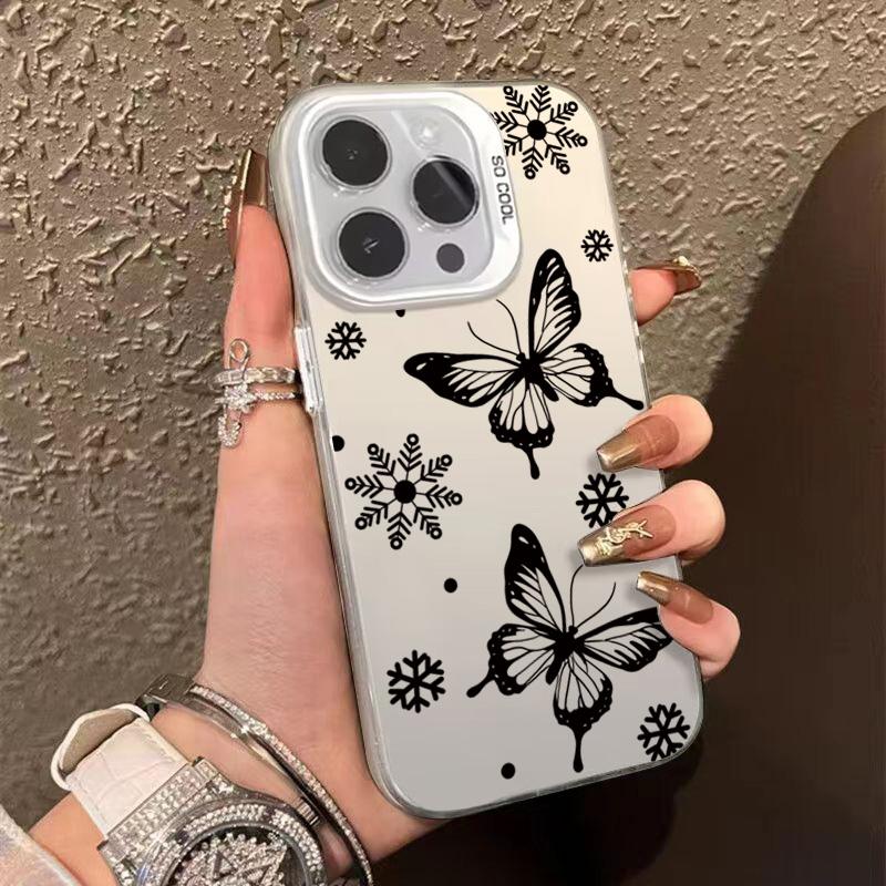 Butterfly Pattern Case For Iphone 16 15 14 13 12 11 Pro Max Cover For Iphone 16 Pro Max Funda Coque Bumber Shell 15 14 Case