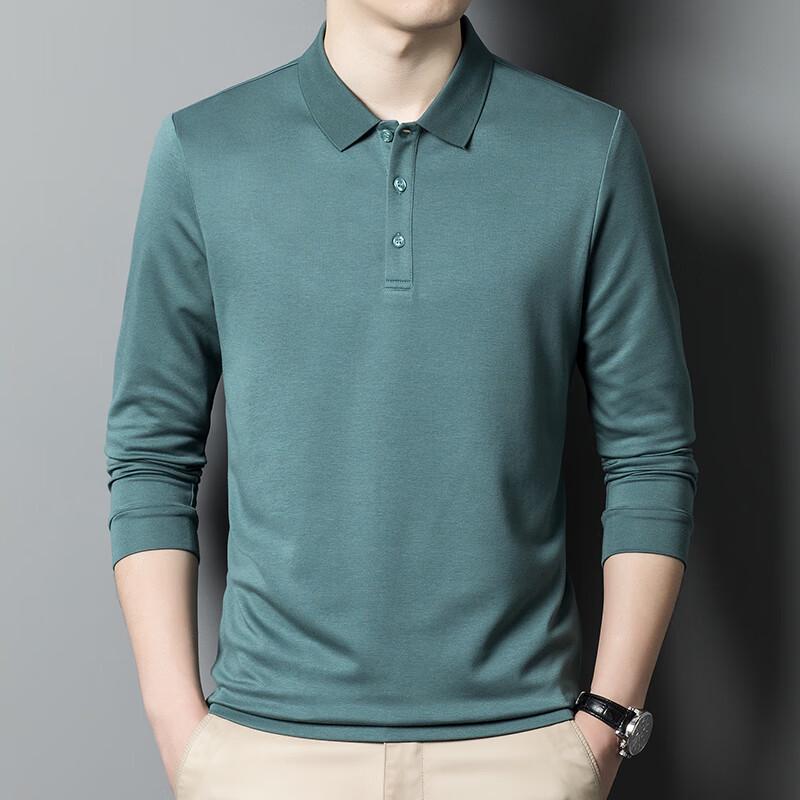 Yiliteng Men s Business Casual Long-Sleeve Polo Shirt YTMTST5371 XL